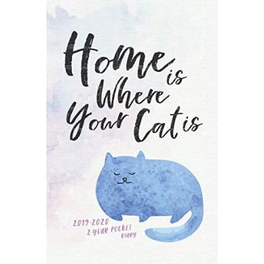 Imagem de Agenda de bolso 2 anos 2019-2020; Home is Where Your Cat é: The Cat Lover's Pocket Planner 2019-2020 Month to View (Edição do Reino Unido) (2019 Diário, Semanal e... Organizadores pessoais e livros de compromissos)