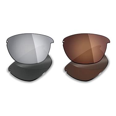 Imagem de 2 pares de lentes polarizadas de substituição da Mryok para óculos de sol Oakley Unstoppable – Opções