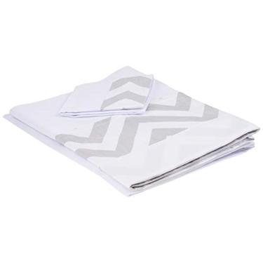 Imagem de Biramar Baby Lençol De Berço 3 Peças Lolli Vira Chevron Cinza -