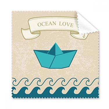 Imagem de Pano de limpeza de veleiro para barco de papel, dobrável, oceano, amor, mar, 5 peças