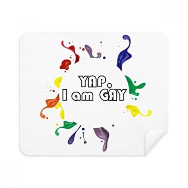 Imagem de LGBT Pano de limpeza masculino bandeira de arco-íris Yap I Am 2 peças tecido de camurça