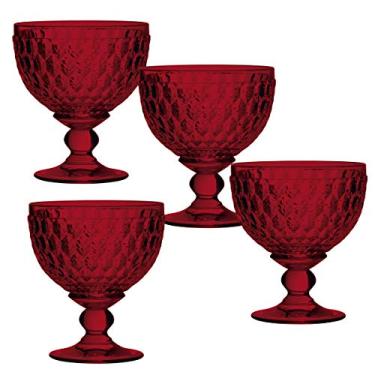 Imagem de Villeroy & Boch Tigela de champanhe/sobremesa colorida Boston, vermelha, conjunto de 4, 375 g