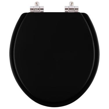 Imagem de Assento Sanitário Poliester Soft Close Convencional Preto