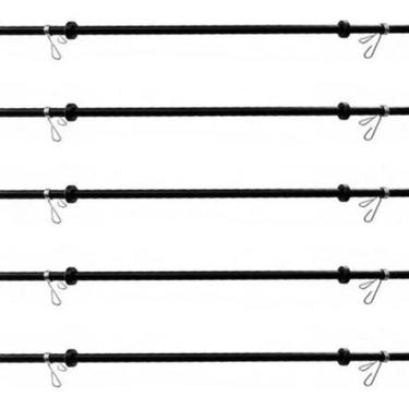 Imagem de Kit 5 Barras Body Pump Musculação Academia Com Presilhas