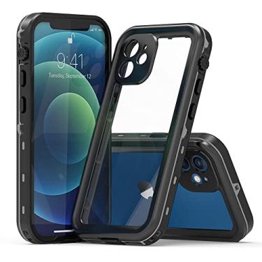 Imagem de Capa de telefone transparente resistente a quedas TPU para iPhone 13 12 11 pro max XR Xs 8 7 6 Plus Capa de telefone à prova d'água de cor sólida, preta, para iPhone X