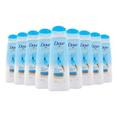Imagem de Shampoo Dove Hidratação Intensa Com Infusão De Oxigênio Cabelos Enfraquecido 400ml (Kit com 9)