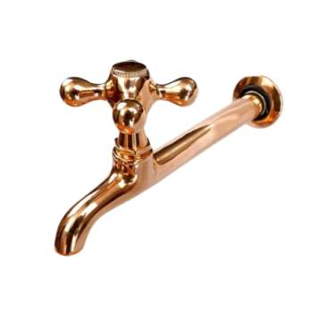 Imagem de Torneira de Cobre Parede Simples Lavatório Banheiro Cozinha