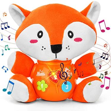 Imagem de Brinquedos musicais para bebês ZYLR, brinquedos fofos para bebês recém-nascidos para bebês 0 3 6 9 12 meses, brinquedos para bebês para meninas e meninos Melhor presente(Raposa)