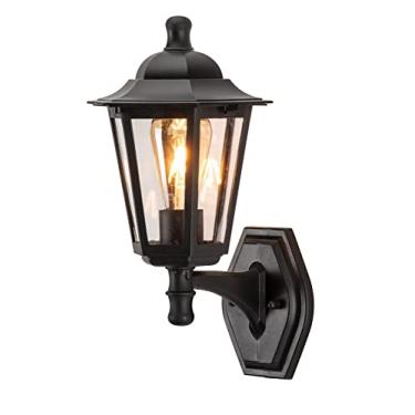 Imagem de Arandela Luminária de parede com lente transparente Preto 131