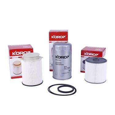 Imagem de Filtro de combustível separador de água e conjunto de filtro de óleo substitui # 68436631AA 68157291AA 5083285AA, serve para Dodge Ram 2019 2020 2021 6,7L Cummins Diesel 2500 3500 4500 5500