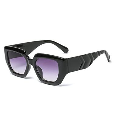 Imagem de Óculos de sol de olho de gato quadrado pequeno fashion para mulheres Óculos de sol de personalidade fashion para homens Óculos de sol versáteis, 3, tamanho único