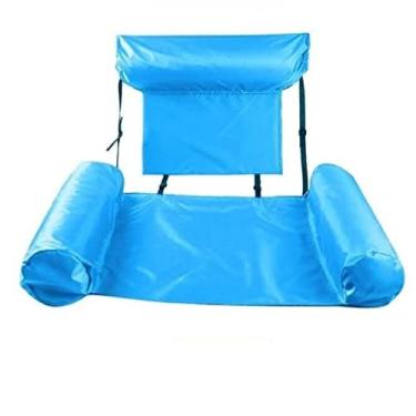 Imagem de PVC Summer Inflatable Foldable Floating Row Swimming Pool Water Hammock Air Mattresses Bed Beach Water Sports Lounger Chair (24)