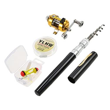 Imagem de Tingpai Pesca Rod Reel Combo Set telescópico portátil Bolso Pen Pesca Rod Pólo + Reel liga de alumínio linha de pesca io iscas Iscas Jig Hooks