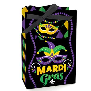 Imagem de Big Dot of Happiness Máscara colorida de carnaval - Caixas de baile de máscaras - Conjunto de 12