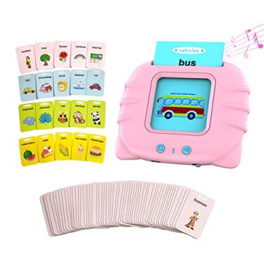 Imagem de Moniss Cartões Flash Falantes Brinquedos de Aprendizagem para Crianças de 0 a 3 Anos com Efeito Sonoro Leitura de Inglês Brinquedos de Aprendizagem Precoce 118 Cartões de dupla face Função Loop Natal Páscoa Presente de Ano Novo