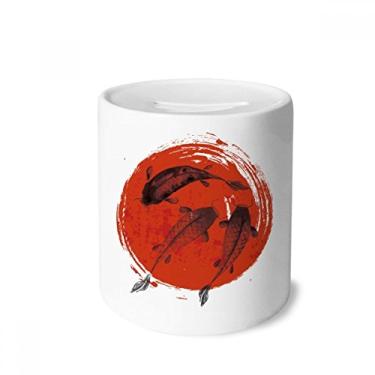 Imagem de DIYthinker Japan Red Carp Animal Abstract Money Box Saving Banks Ceramic Coin Case Kids Adults