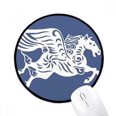 Imagem de DIYthinker Ano do cavalo animal china zodíaco mouse pad desktop escritório tapete redondo para computador