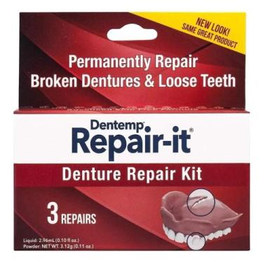 Imagem de Reparo De Prótese Dentária Detemp Denture Repair Kit Com 3 - Majestic