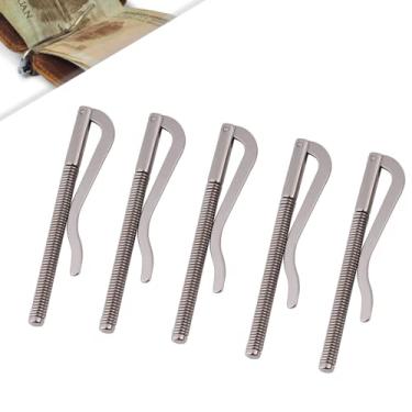 Imagem de Clipe de dinheiro para carteira, 5 peças de mola de metal para dinheiro barra de inserção de substituição para carteira de couro dobrável porta-cartão de crédito