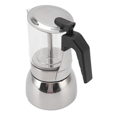 Imagem de Cafeteira Italiana, Panela Moka de Vidro Lavável Saudável Resistente Ao Calor para Casa (300ML)