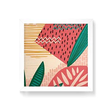 Imagem de Arte Maníacos Quadro decorativo com moldura caixa branca em Madeira - Tropicalia Melância - 30x30cm
