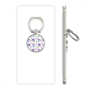 Imagem de Suporte de anel de telefone com pintura de lavanda para decoração de flores, suporte ajustável