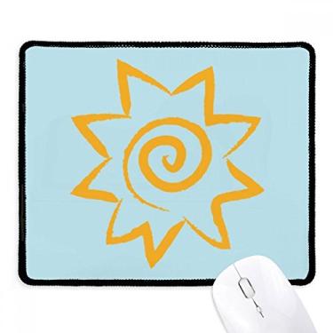 Imagem de Mousepad amarelo pintado à mão sol sol borda costurada tapete de borracha para jogos