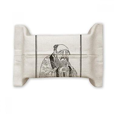 Imagem de Dao Religion Lao Tzu China Suporte de capa de papel para lenços faciais Bolsa de linho de algodão