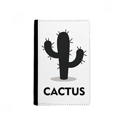 Imagem de Porta-passaporte com desenho de suculentas de planta verde cacto, porta-cartões Notecase Burse