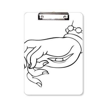 Imagem de Buddhism Hand Eye Line Desenho Padrão Prancheta Pasta, Bloco de Escrita Placa de Apoio A4
