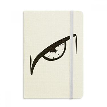 Imagem de Caderno de decoração de olhos em vetor preto, capa dura oficial, diário clássico