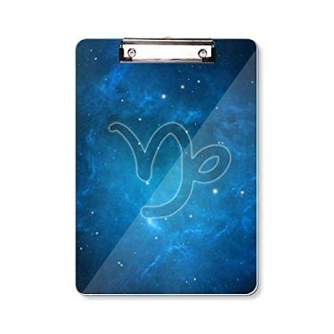 Imagem de Prancheta Starry Night Capricórnio Constelação do Zodíaco Pasta, Placa de apoio A4