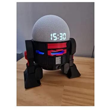 Imagem de Suporte Alexa Droid R2D2 para Echo Dot 4- Preto com detalhes vermelho