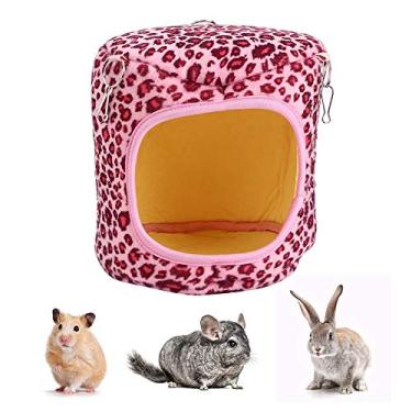 Imagem de Rede Reusabler, cama suspensa para hamster, esquilo de chinchila Hedgehogr para pendurar (rosa leopardo)