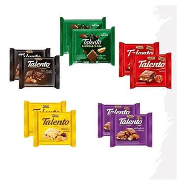 Imagem de Kit C/10 Garoto Talento 25g - 2 De Cada Sabor