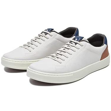 Imagem de Sapatenis Masculino Solado PVC Palmilha Gel Espumado Cadarço Elastico Moda Casual Confortavel Tamanho:44;Cor:Branco;Gênero:Masculino;Departamento BS:Esporte