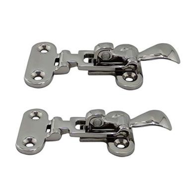 Imagem de 2 pcs barco marinho fecho de barco bloqueio hasp 316 aço inoxidável segurar pressa para baixo braçadeira anti-rattle trava fastener barco yacht acessório YYDFPIIA