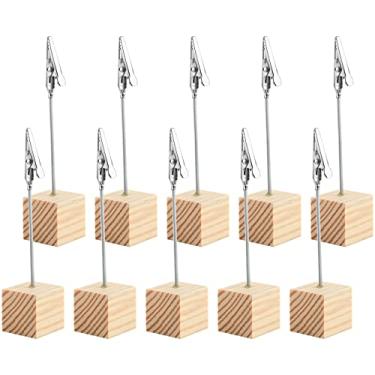Imagem de Cosmos 3 peças de acrílico diamante para casamento, porta-cartões, suportes para números de mesa, Wooden Base X 10 Pcs, 1