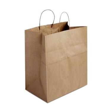 Imagem de Sacola de Papel Kraft 31x39cm tamanho G 10un
