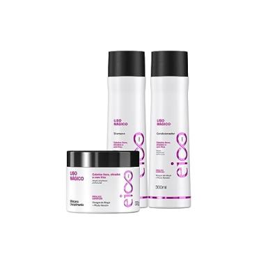 Imagem de Liso Mágico Eico Professional Shampoo Condicionador e Máscara 300g