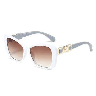 Imagem de Óculos de sol femininos tipo olho de gato ao ar livre Street Show Óculos de sol para PC com armação grande, 6, tamanho único