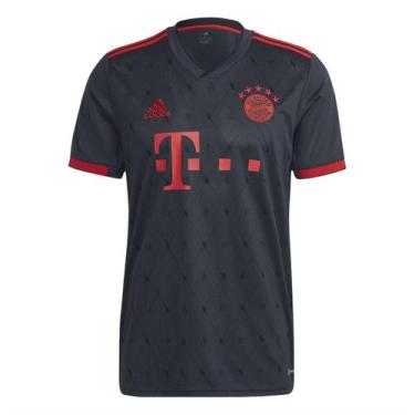 Imagem de Camiseta Adidas 3 Fc Bayern 22/23 Masculino - Preto E Vermelho