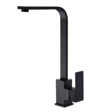 Imagem de Torneira Gourmet Monocomando Slim L Aço Inox 304 Cor Preta - Brinovar