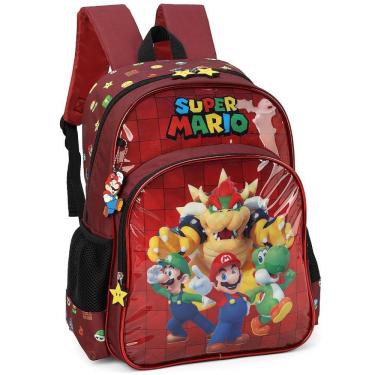 Imagem de Mochila de Costas Luxcel Super Mario Vinho