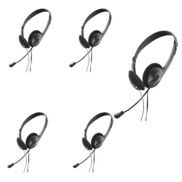 Imagem de Fone De Ouvido Headset Usb Microfone Preto Gotech Kit Com 5