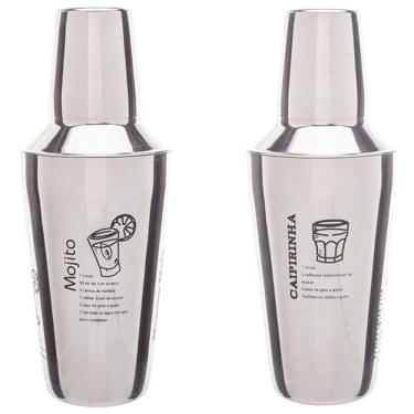 Imagem de Coqueteleira de Aço Inox com Receitas 500ml - LYOR