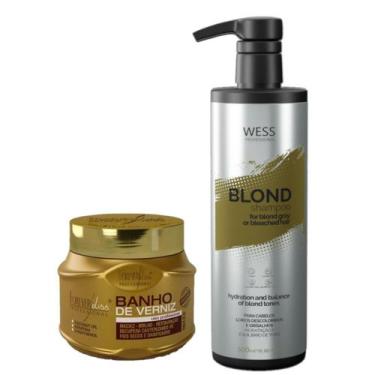Imagem de Forever Mask Banho De Verniz 250G+ Wess Blond Shampoo 500ml - Forever/