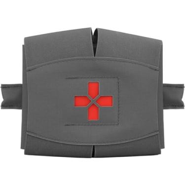 Imagem de Cinto tático Bolsa IFAK Pequena bolsa médica de primeiros socorros EDC Med Bolsa Pacote EMT de sobrevivência de emergência com rede de torniquete para colete de cinto de serviço, cinza