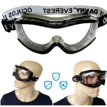 Imagem de Oculos Proteçao Epi Ca Segurança Ampla Visão Antiembaçante Anti Risco