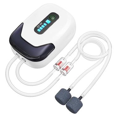 Imagem de MoonOrange Bomba de ar, aerador portátil com duas saídas para aquário de peixes, pesca ao ar livre e transporte de peixes